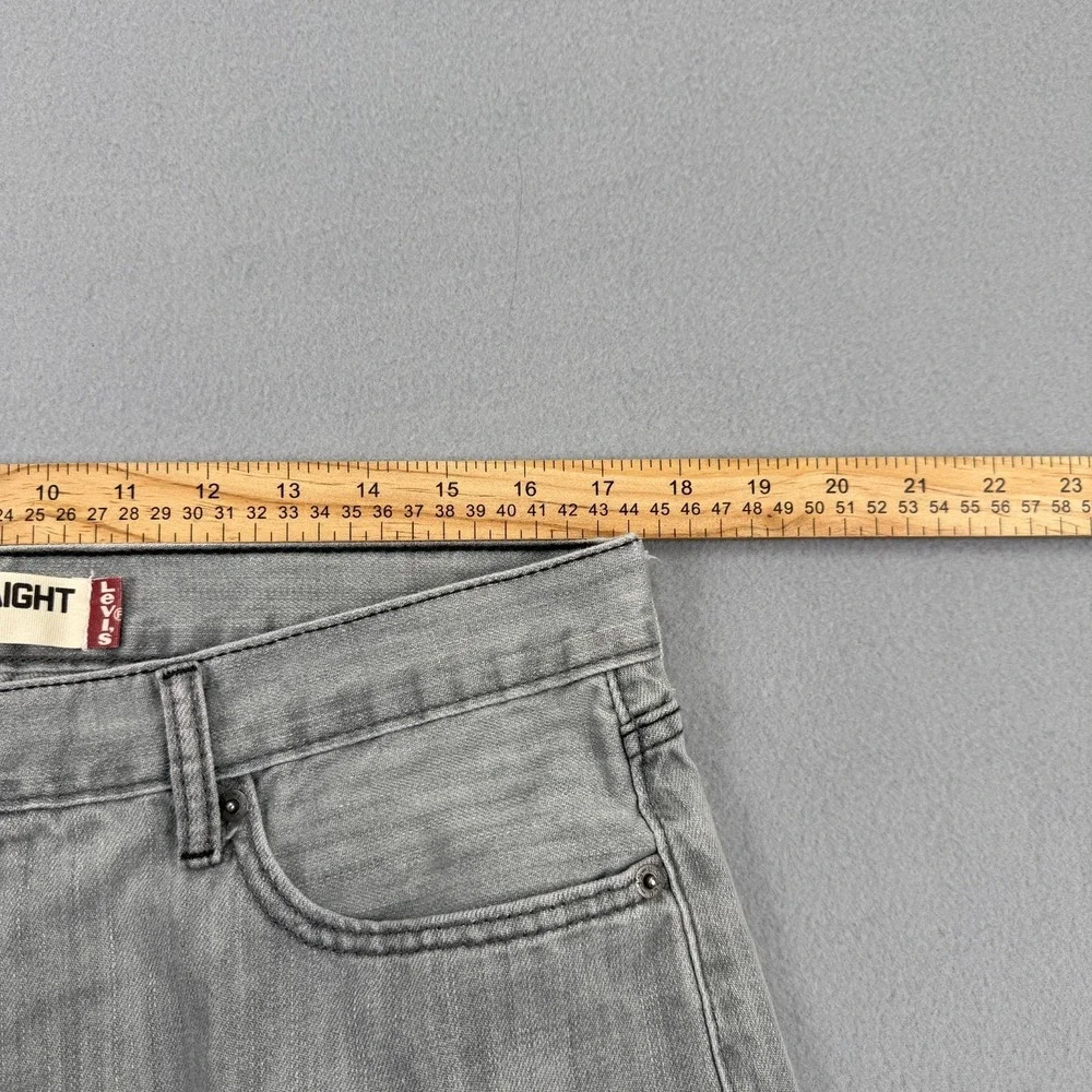 Levi's 514 Mens Gray Denim Jeans Size 36x29 Slim Straight Fit‎ Mid Rise